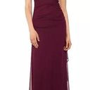 Betsy and Adam  Ruched Embellished Gown Garnet Red Plus Size Women’s Sz 16 Photo 0