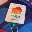 Farm Rio  Patchwork Tapestry Crochet Sleeve Puffer Coat Photo 9