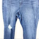 Lane Bryant GIRL WITH CURVES x  Blue Denim Ripped Distressed High Rise Crop Jeans Photo 9