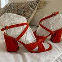 Sole Society Deep Coral Sandals/Heels Photo 2