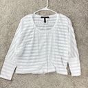 Bcbg Max Azria Shirt Womens XS White Sheer Angel Sleeve‎ Chunky Cropped Top Photo 8