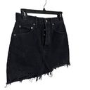 AGOLDE  Quinn High Rise Denim Skirt Distressed Cult Black Size 25 NEW Photo 4