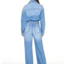 Forever 21  Premium Belted Wide-Leg Denim Jumpsuit Size M Photo 1