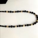 Onyx Vintage | Black  beaded necklace with matching earrings - like new! Photo 5