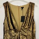 NBD  revolve Dinara Mini Dress Gold metallic Sequin Cocktail Party NEW Size XL Photo 2