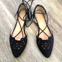 ASOS  glamorous black lace up  flat ballet pump Photo 11