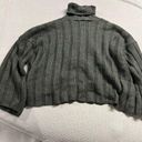 Pretty Little Thing PrettyLittleThings Gray Chunky Knit Turtleneck Oversized Sweater Size Medium EUC Photo 6