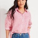 Vineyard Vines  Resort Red Linen Blend Button Down Top Size 2 NEW New with tags Photo 1