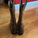 Justin Boots JUSTIN Men's New Stampede Huck Brown Boots 2551 size 9.5D Photo 5