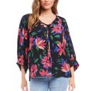 Karen Kane NWT  In Full Bloom Floral Blouse Photo 0