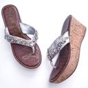 Sam Edelman  Silver Rhinestone Cork Wedge Sandal Photo 0