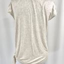 Max Studio New  Knotted Hem Cap Sleeve Tee Knit Jersey Heather Pebble Photo 7