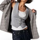 Free People NWT We The Free Cali Plaid Blazer in Dust Combo Sz XS Photo 1