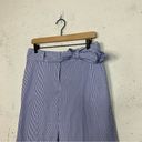 Lafayette 148  Wide Leg Stripe Tie Waist Trouser Pants Size 6 Photo 2