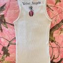 Los Angeles Apparel y2k  velvet angels white tank top Photo 1