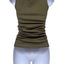 n:philanthropy n philanthropy Womens XS Buenos Tank Top Olive Green Ruched Side Long Length NWT Photo 4
