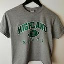 Russell Athletic  Highland Scots T Shirt Womens Gray S Small Graphic Tee Cropped Photo 6