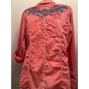 GRACE IN LA  Womens Shirt Sz M Western Rodeo Snap Front Embroidered Pink Cotton Photo 6