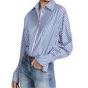 indigo. PETERSYN Kirna Striped Blouse NWT Large Photo 2