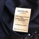 Misha Collection  Women’s Dark Navy Blue Sequins Low Back Midi Dress Photo 10