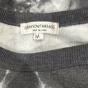 Grayson Threads  Grey and White Tie Dye Crewneck Sweatshirt Women’s Medium Photo 1
