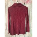 Everly Anthropologie  Cowl Neck Top Burgundy Pink Size Small Ribbed 🌸🍒 Photo 3