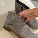 Teva  Delavina Waterproof Leather Perforated Ankle Booties Grey Size 9.5 Photo 1