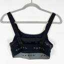 Koral Dare Athletic Work Out Yoga Running Sports Bra Black Sheen Metallic Small Photo 1