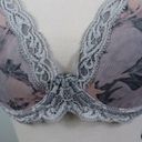 Natori 🍎5/25  Bra Full Coverage Gray Floral Lace Underwired Size 32DDD Size 32F Photo 1