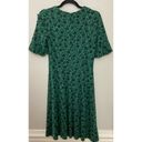 Alexis Boden  Jersey Dress In Green Enchanted Vine Size 4 Fluted‎ Sleeves Photo 3