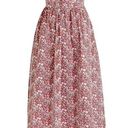 J.Crew  Liberty of London Tie Front Strapless Midi Dress Red June's Meadow Sz 10 Photo 0