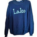 Wooden Ships  Sweater Womens Extra Large XL Lake Graphic Pullover Chunky Knit Photo 0