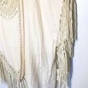 Everleigh NWT Macrame Boho Vest Ivory Sz Small Fringe Hippie Festival Photo 4