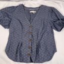 Pilcro  Anthropologie Tied-Sleeve Blouse Size 14 Photo 0