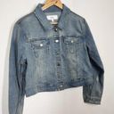 Elizabeth and James Textile  Denim Jean Trucker Jacket Size Large L Photo 2