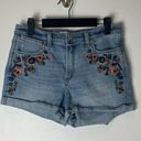 Abercrombie & Fitch  Floral Embroidered High Rise Shorts Size 8 Photo 0