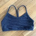 Lululemon  Flow Y Nulu Women’s Size 6 Purple Black Herringbone Bra EUC Photo 0