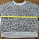 Grayson Threads Women's Size L Gray Sweatshirt Leopard Animal Print Pullover Photo 2