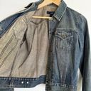 Gap Vintage  Womens Denim Jean Jacket Dark Dirty Wash Fall 2002 Preppy Size S Y2K Photo 6