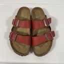 Birkenstock Red Burgundy  double strap buckle Sandals great condition Sz 36 Photo 2