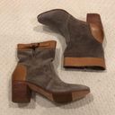 Sebago Handcrafted Leather Suede Nell Ankle Heeled Booties Size 10M Photo 2