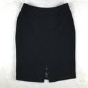 Anne Klein Vintage  Twill Black Pencil Skirt with Front Slit NWT Size 10 Photo 5