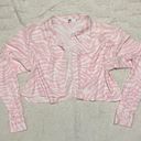 Elsie & Fred Pink Zebra Cropped Button Up Photo 0