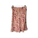 Nine West  Size 8P Women's Pink Floral Flared Knee Length Skirt Photo 1