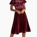 Hill House 💕💕 The Akilah Nap Dress ~ Burgundy Velvet Small S NWT Photo 0