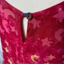 The Moon Vintage Pink and Stars Cotton Hippie Festival Bohemian Mini Sundress Photo 6