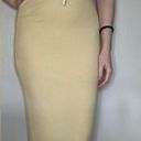 Aritzia  Wilfred Stretchy Bodycon Skirt Size Medium Pale Yellow/ Tan Photo 1