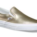 Vans  classic slip on muted metallic gold/true white womans 9.5 men’s 8 NWT Photo 2