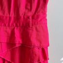 NWT Preen Line • Red Denim Tiered Ruffle Sheath V Photo 5