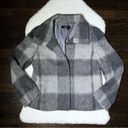 Talbots  Gray Buffalo Plaid Wool Blend Jacket Photo 1